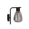 WANDLEUCHTE 17.4/12/23.5 cm   - Schwarz, Design, Glas/Metall (17.4/12/23.5cm)