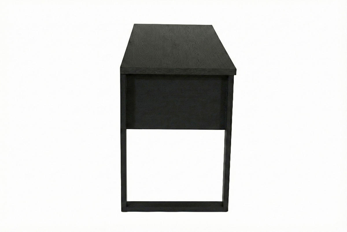 ECKSCHREIBTISCH 140/55/75 cm Schwarz, Eichefarben Stauraum, in verschiedenen Holz-Dekoren erhältlich  - Eichefarben/Schwarz, MODERN, Holzwerkstoff/Metall (140/55/75cm) - Livetastic