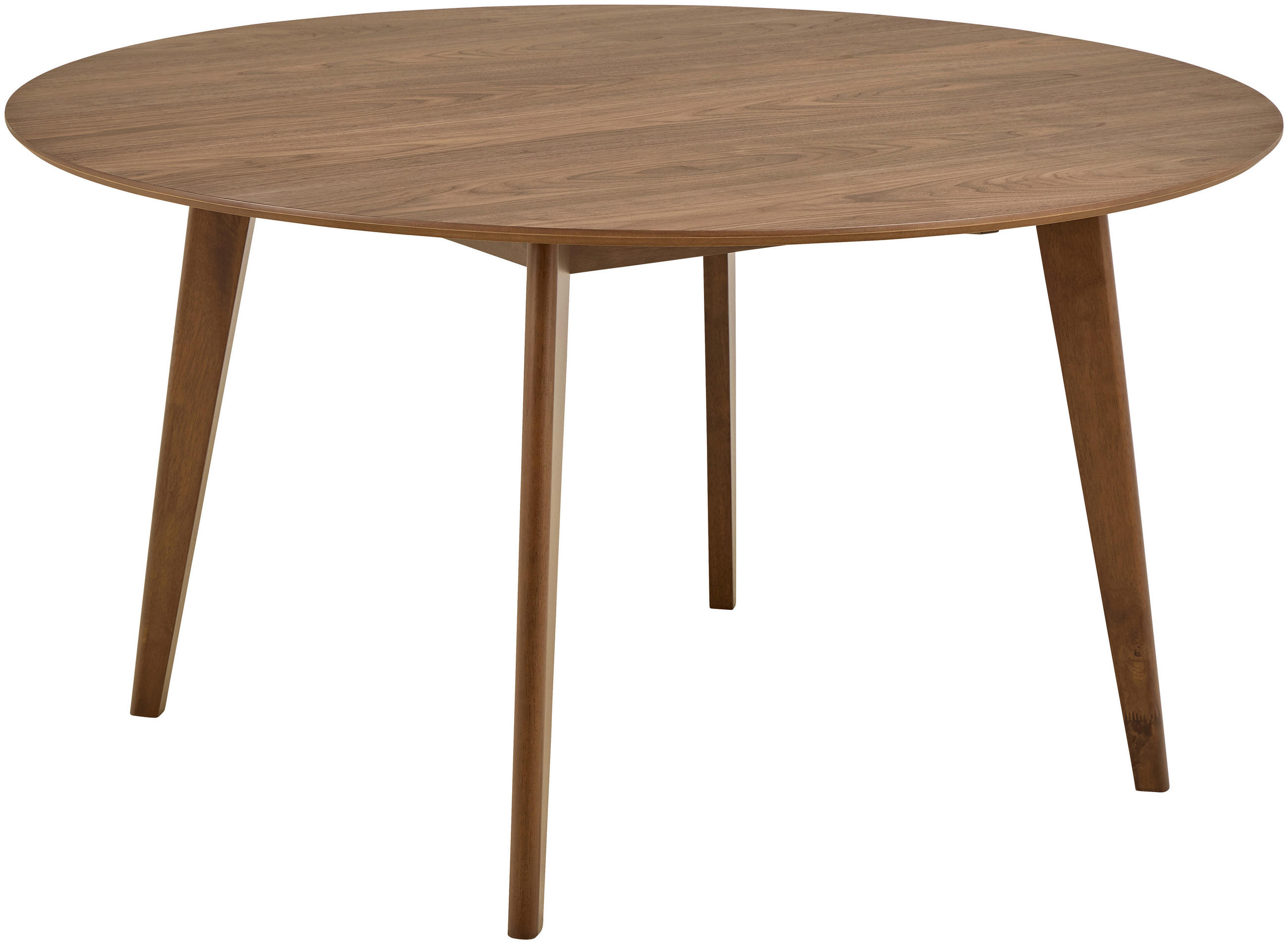 ESSTISCH 140/140/76 cm teilmassiv  Holz rund Walnussfarben  - Walnussfarben, KONVENTIONELL, Holz (140/140/76cm) - MID.YOU