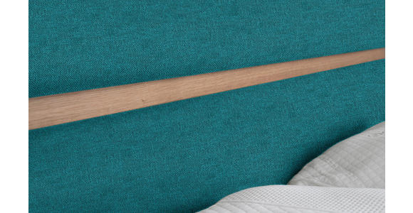 BOXSPRINGBETT 180/200 cm  in Petrol  - Eichefarben/Petrol, Natur, Holz/Textil (180/200cm) - Linea Natura