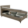 BOXBETT 120/200 cm  in Braun  - Braun, Basics, Holzwerkstoff/Textil (120/200cm) - Xora