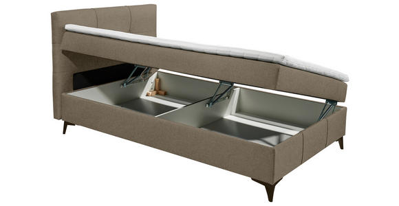BOXBETT 120/200 cm  in Braun  - Braun, Basics, Holzwerkstoff/Textil (120/200cm) - Xora