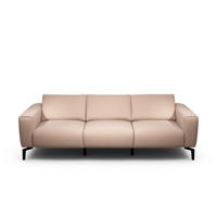 3-SITZER-SOFA Chenille Rosa  - Schwarz/Rosa, Design, Textil/Metall (250/86/86-94cm) - SENSOO