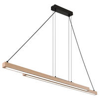 LED-HÄNGELEUCHTE 171/7/120 cm    - Dunkelbraun/Schwarz, Design, Kunststoff/Metall (171/7/120cm) - Globo