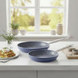 PFANNENSET Aluminium, Edelstahl 2-teilig  - Dunkelblau, Basics, Metall - Homeware Profession.