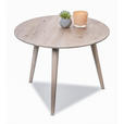 COUCHTISCH Wildeiche massiv 60/60/45 cm rund Eiche Bianco  - Eiche Bianco, Design, Holz (60/60/45cm) - Xora