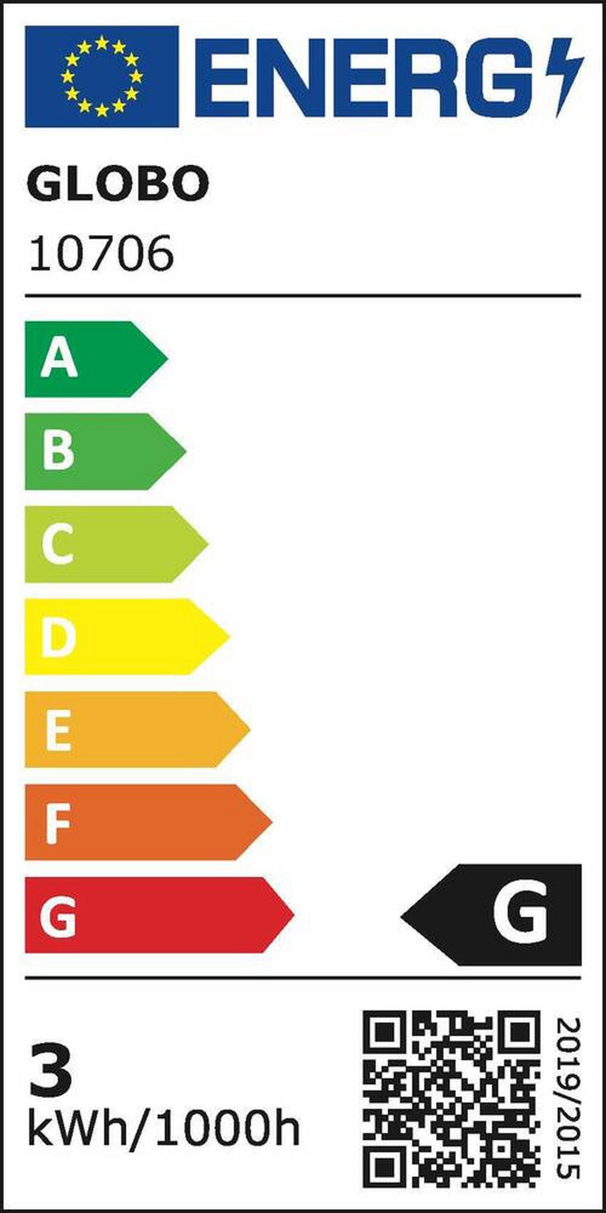 LED-SVETILKA S SPONKO   //3000 K// - barve medenine, Design, kovina (24/24/37,5cm) - Globo