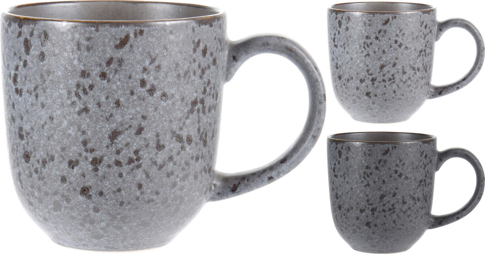 ŠALICA   380 ml     - tamno siva/zelena, Basics, keramika (9/9,7cm)