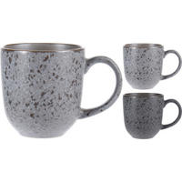 ŠALICA   380 ml     - tamno siva/zelena, Basics, keramika (9/9,7cm)