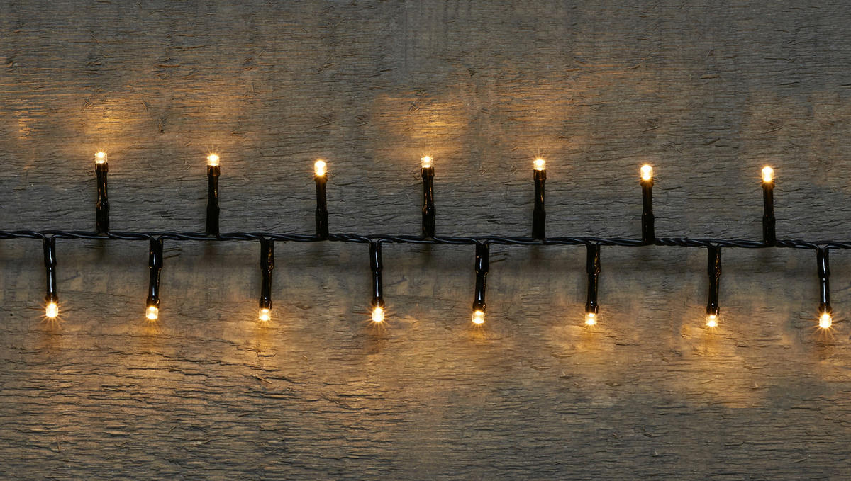 Lichterkette mit 500 LED´s 1200 cm  - Schwarz, Basics, Kunststoff (1200cm)