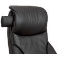 RELAXSESSEL Lenno Echtleder Nackenstütze, Relaxfunktion, Kopfteilverstellung    - Anthrazit/Schwarz, Design, Leder/Metall (75/106/88cm) - Dieter Knoll