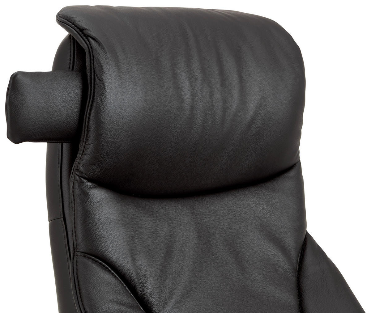 RELAXSESSEL in Leder Schwarz  - Edelstahlfarben/Schwarz, Design, Leder/Metall (75/112/88cm) - Dieter Knoll