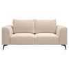 2-SITZER-SOFA in beflockt Beige  - Beige/Schwarz, Design, Holz/Textil (186/88/90cm) - MID.YOU