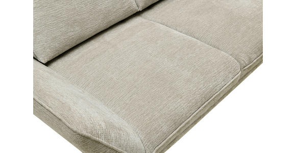 ECKSOFA Beige Mikrofaser  - Beige/Schwarz, Design, Textil/Metall (325/85/109-170cm) - Novel