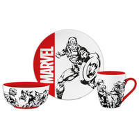 FRÜHSTÜCKSSERVICE Multicolor Marvel  - Multicolor, Basics, Keramik (23,5/23,5/11cm) - Marvel