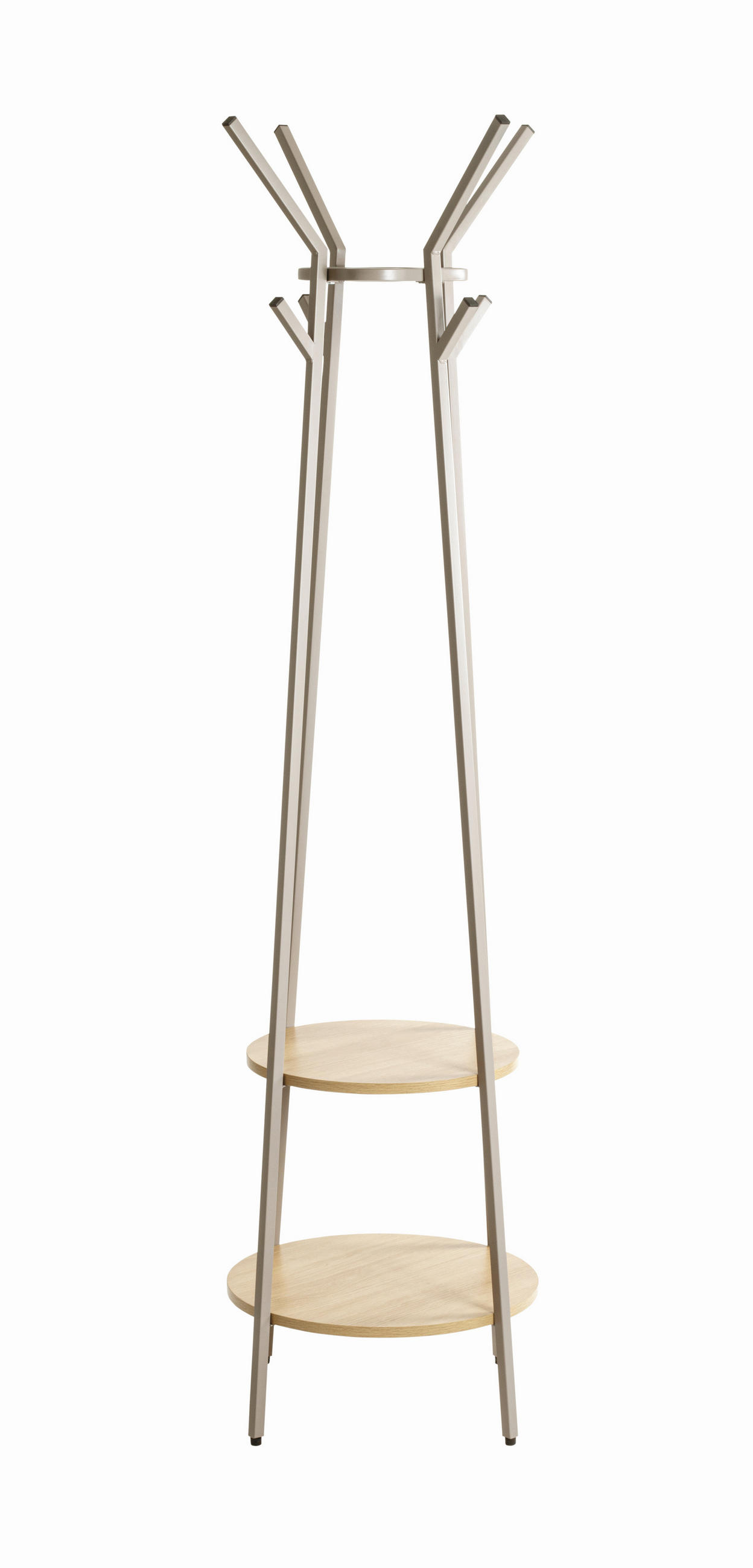 GARDEROBENSTÄNDER in Eichefarben, Kaschmir 48/170/48 cm   - Kaschmir/Eichefarben, Design, Holz/Metall (48/170/48cm)