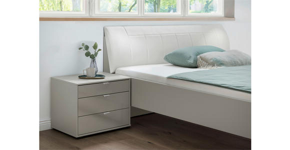 BETT 90/200 cm in Grau, Weiß - Chromfarben/Weiß, KONVENTIONELL, Holzwerkstoff/Textil (90/200cm) - Dieter Knoll