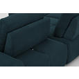 ECKSOFA in Velours Dunkelblau  - Schwarz/Dunkelblau, Design, Kunststoff/Textil (236/326cm) - Xora