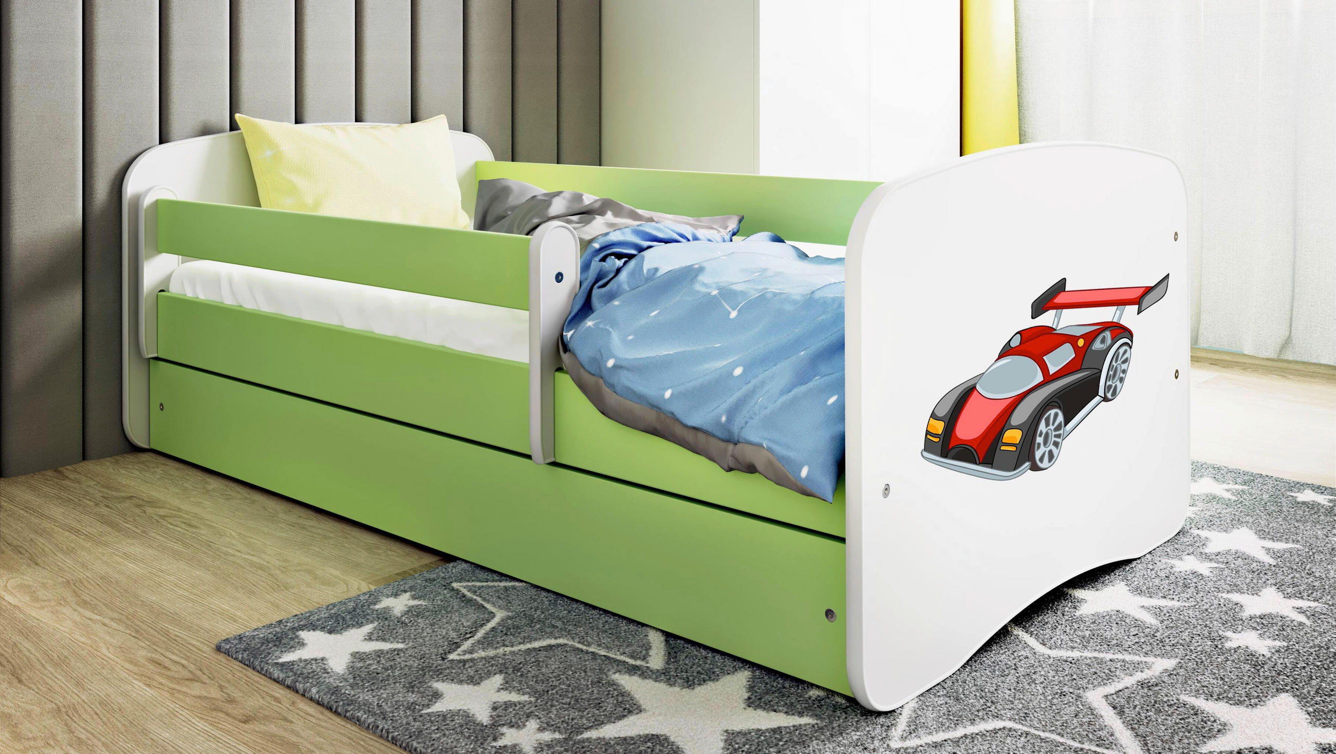 Mid.you Kinder-/Juniorbett Babydreams Grün, Weiß 80x160 cm