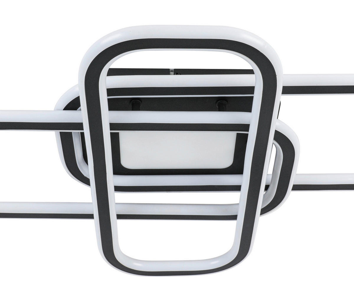 STROPNÍ LED SVÍTIDLO, 103/46/11 cm - bílá/černá, Design, kov/plast (103/46/11cm) - Novel