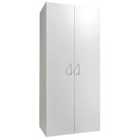 VEČNAMENSKA OMARA, bela - bela/barve aluminija, Basics, umetna masa/leseni material (70/185/40cm) - Xora
