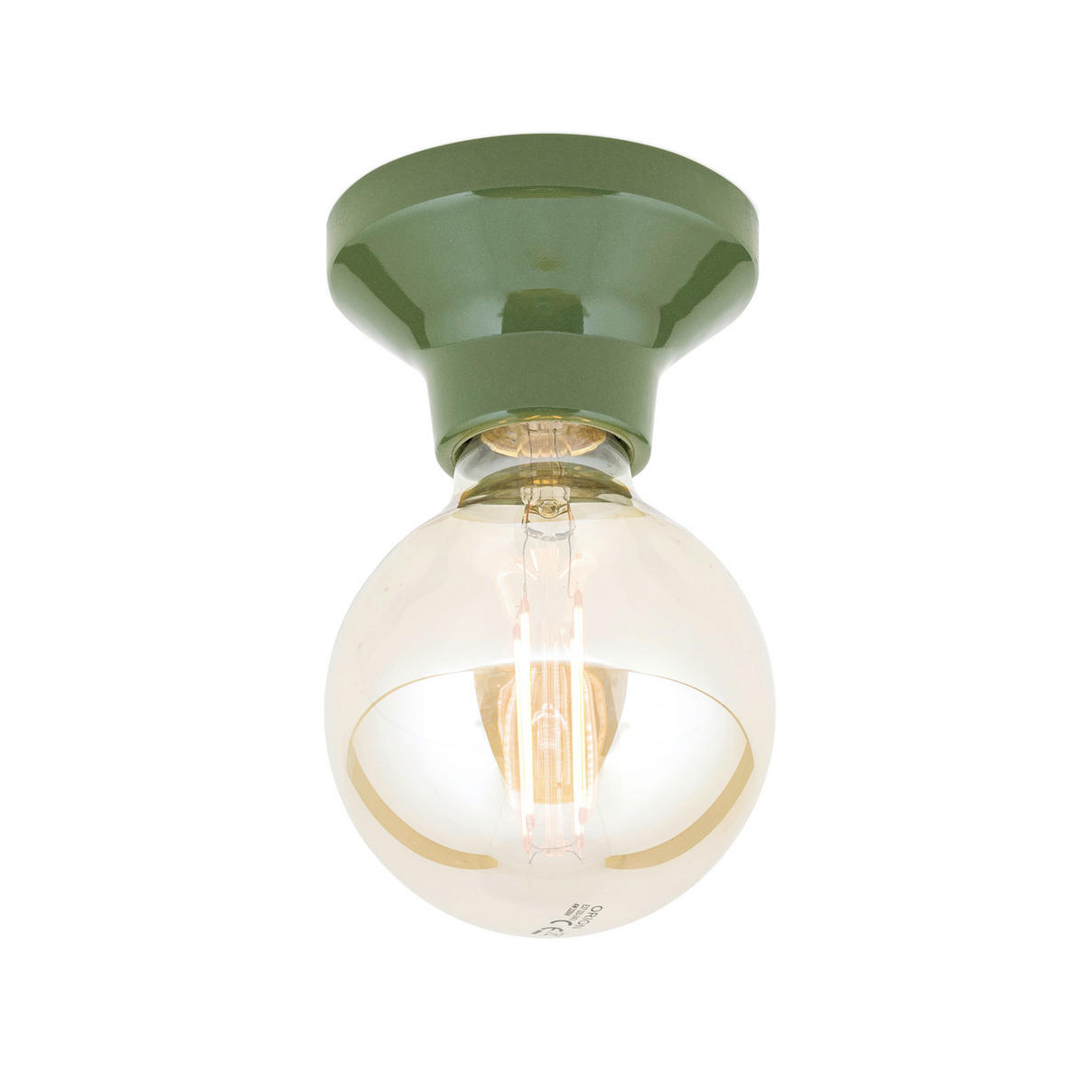 DECKENLEUCHTE Frost 9,5/5,5 cm   - Grün, LIFESTYLE, Keramik (9,5/5,5cm)