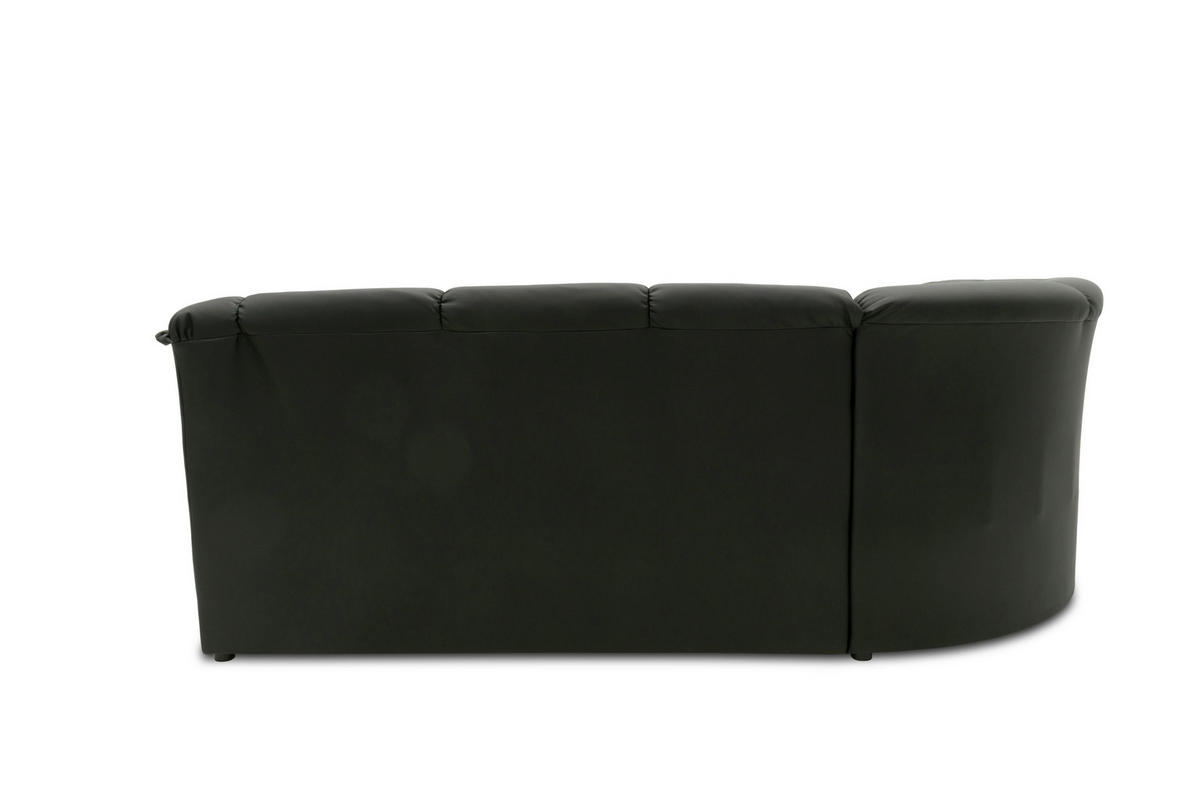 ECKSOFA BERLIN FK Schwarz Lederlook  - Schwarz, KONVENTIONELL, Kunststoff/Textil (205/250cm) - MID.YOU
