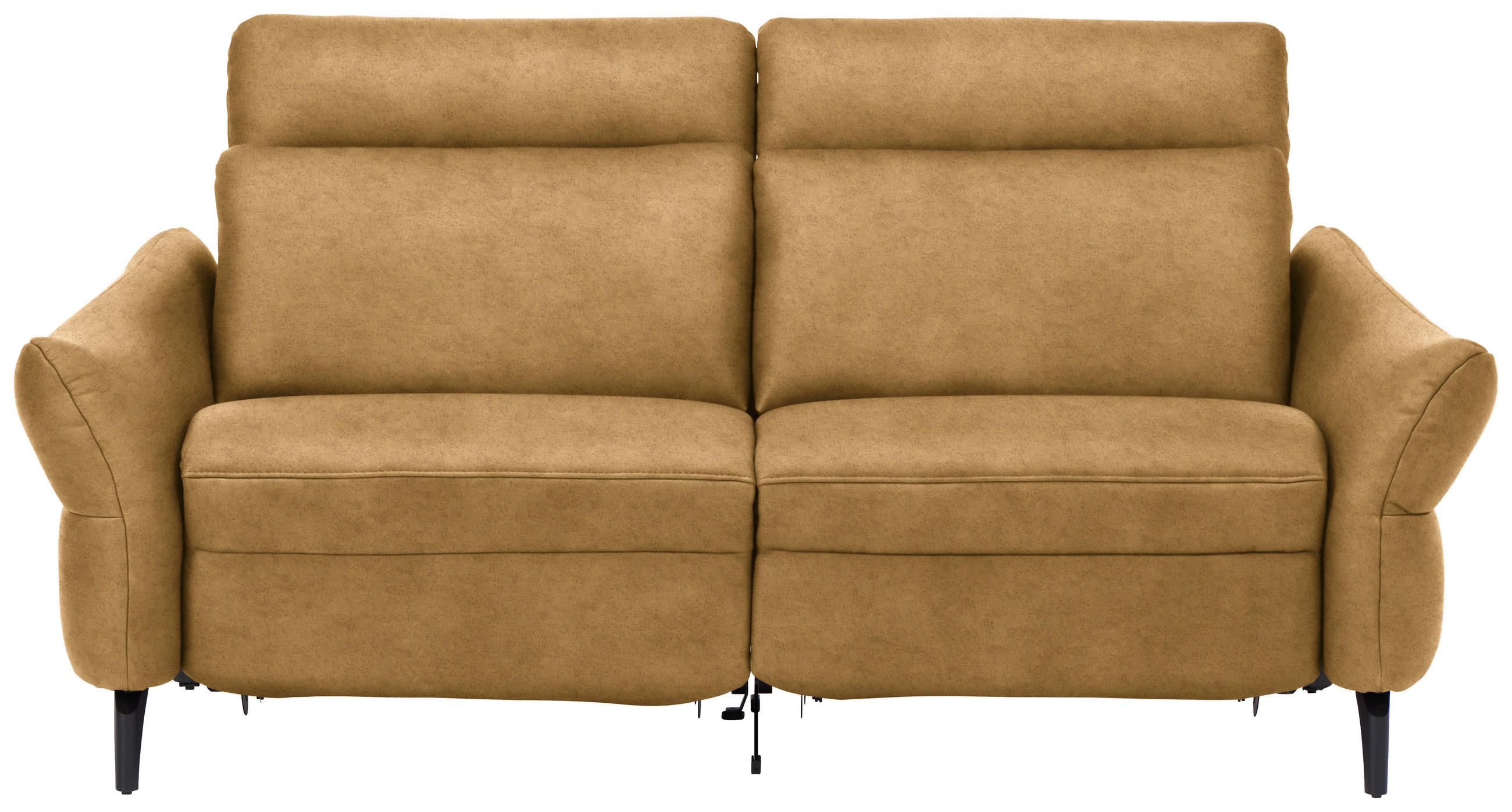 2-SITZER-SOFA in Leder Currygelb  - Currygelb/Anthrazit, Design, Leder/Metall (187/92/97cm) - Himolla Komfortklass