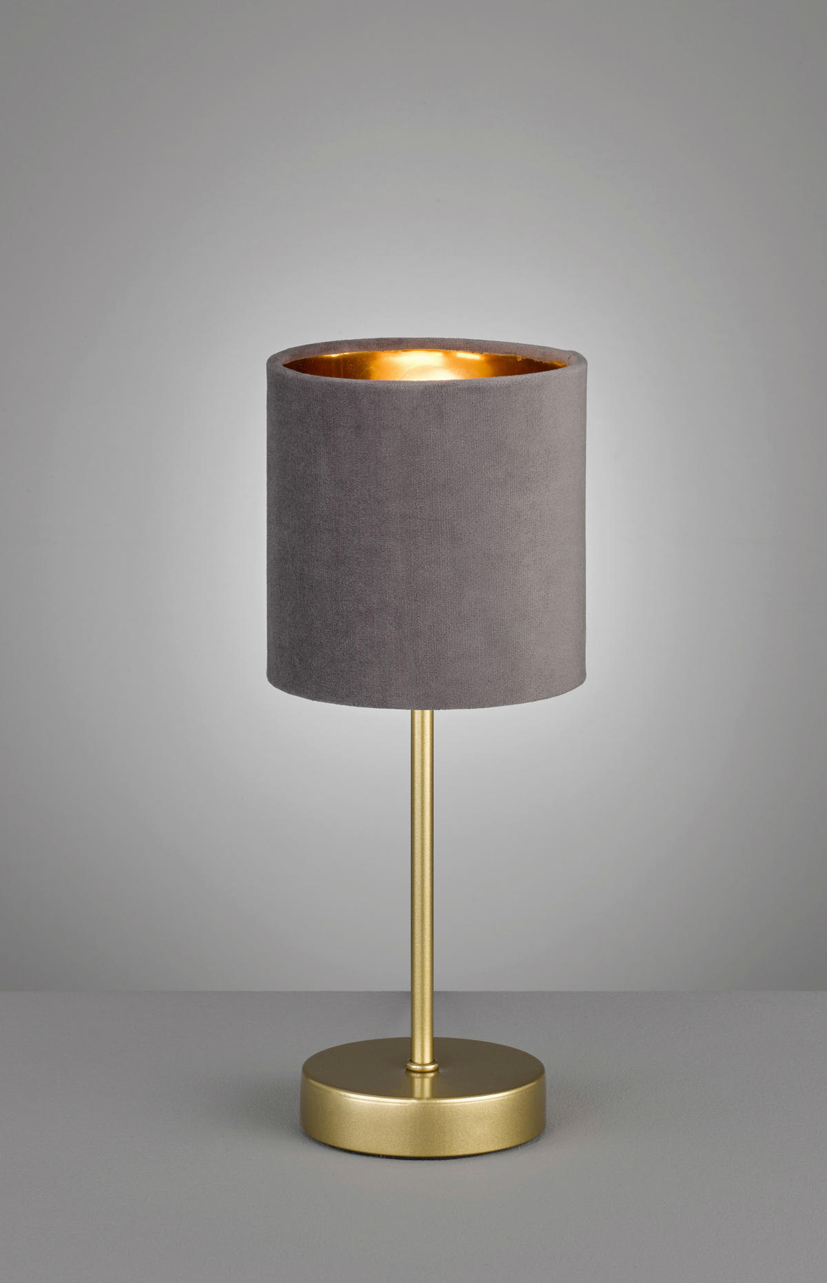 TISCHLEUCHTE 13/34 cm   - Goldfarben/Grau, Design, Textil/Metall (13/34cm) - Fischer & Honsel