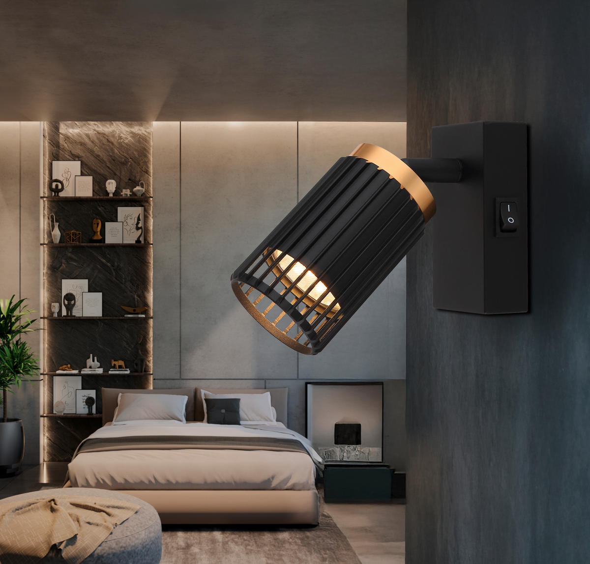 STRAHLER KORBEN 7/12 cm   - Goldfarben/Schwarz, Design, Metall (7/12cm) - Globo