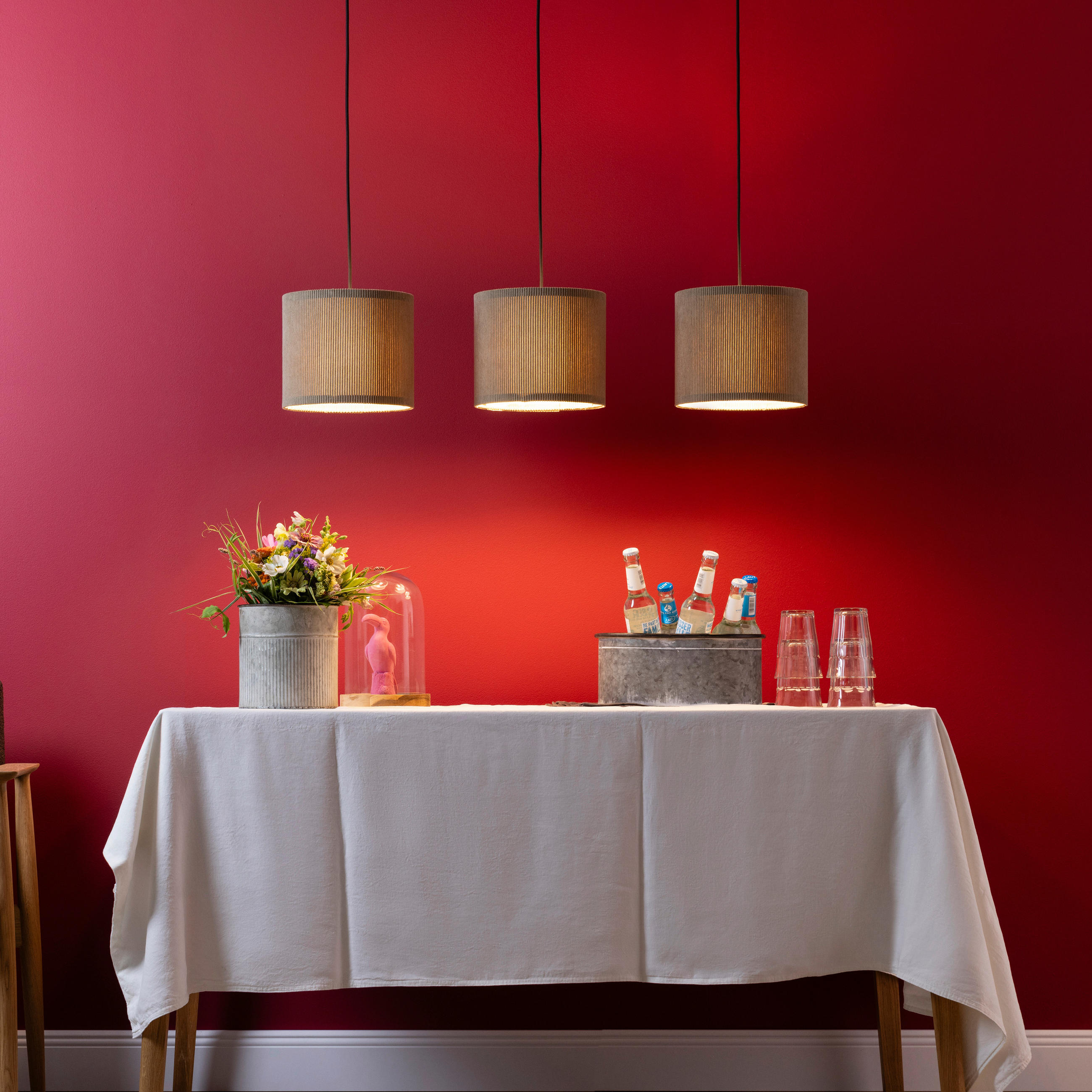 PENDELLEUCHTE 94/23/150 cm    - Grau, Konventionell, Textil/Metall (94/23/150cm) - Brilliant