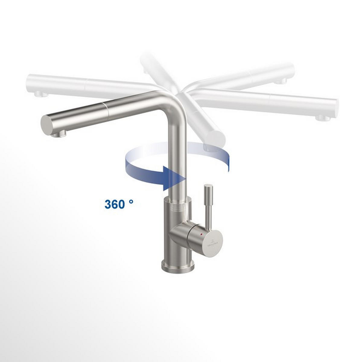 KÜCHENARMATUR 969701LC  - Edelstahlfarben, Basics, Metall (4,5/30,5/27,5cm) - Villeroy & Boch