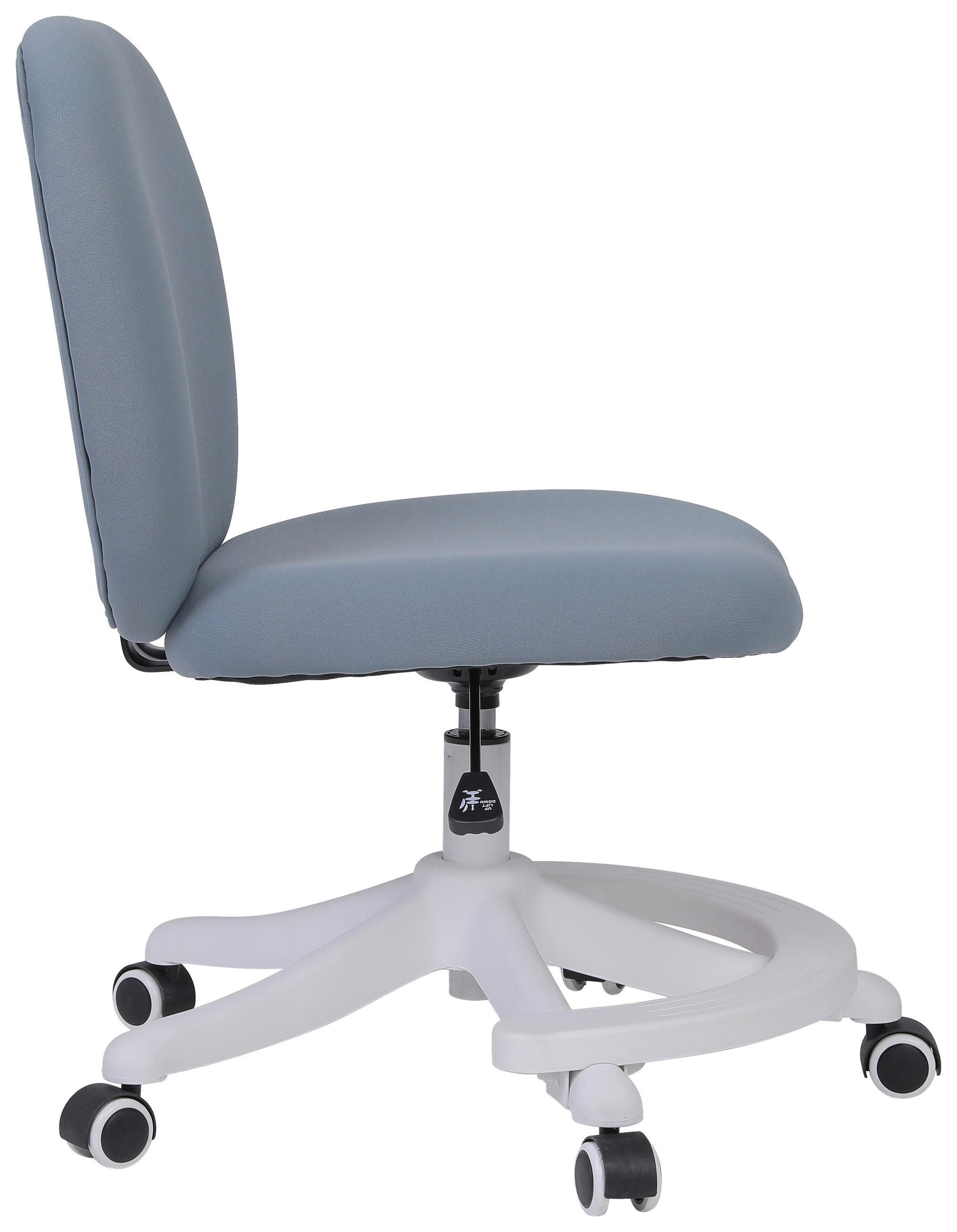 Thumbnail - Boxxx Jugenddrehstuhl, Blau, Weiß, Metall, Kunststoff, Textil, Drehkreuz, 50x86-94x61 cm, Stoffauswahl, Sitzfläche 360° ...