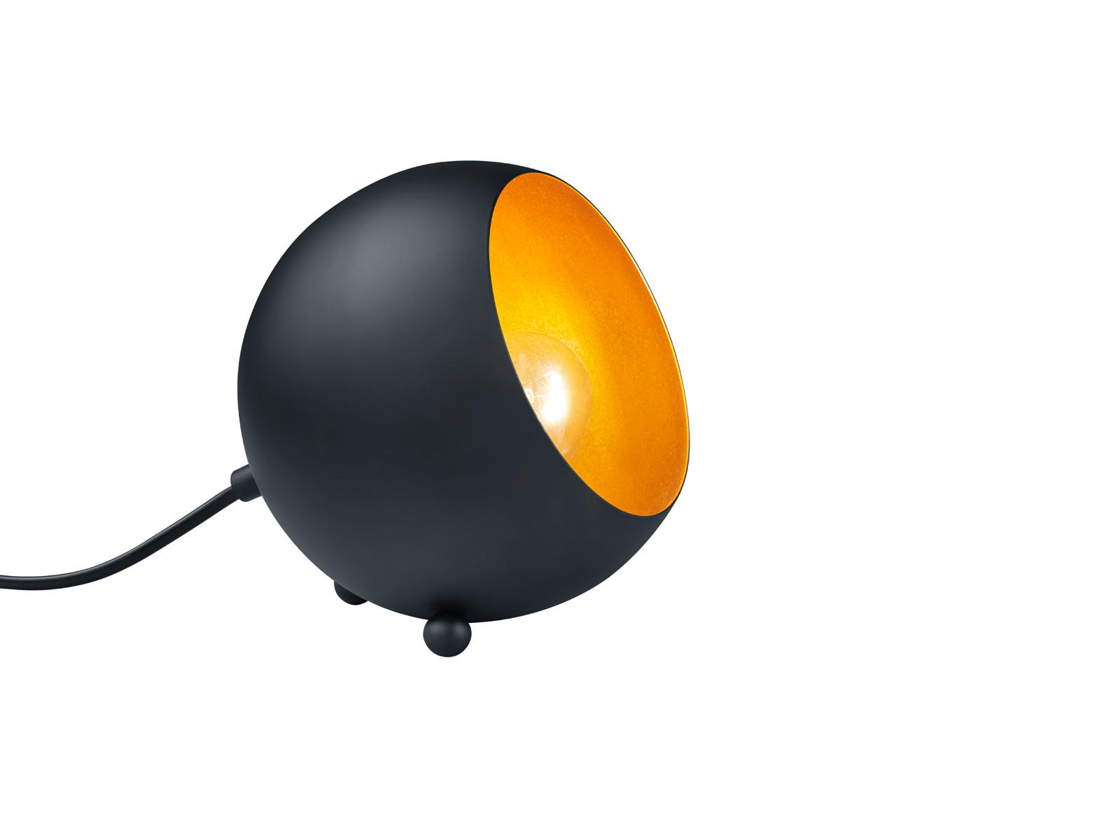 TISCHLEUCHTE Billy 15/16/14 cm   - Goldfarben/Schwarz, Design, Metall (15/16/14cm)
