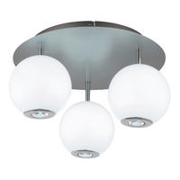 LED-DECKENLEUCHTE SIMMONS 42/25 cm   - Klar/Chromfarben, KONVENTIONELL, Glas/Kunststoff (42/25cm) - Globo