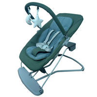 SCHAUKELWIPPE Hellgrau   - Waldgrün/Hellgrau, Basics, Kunststoff/Textil (66/45/48-58cm) - My Baby Lou