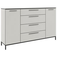 SIDEBOARD Soul  in 180/111/40 cm  - Schwarz/Weiß, MODERN, Holzwerkstoff/Metall (180/111/40cm)