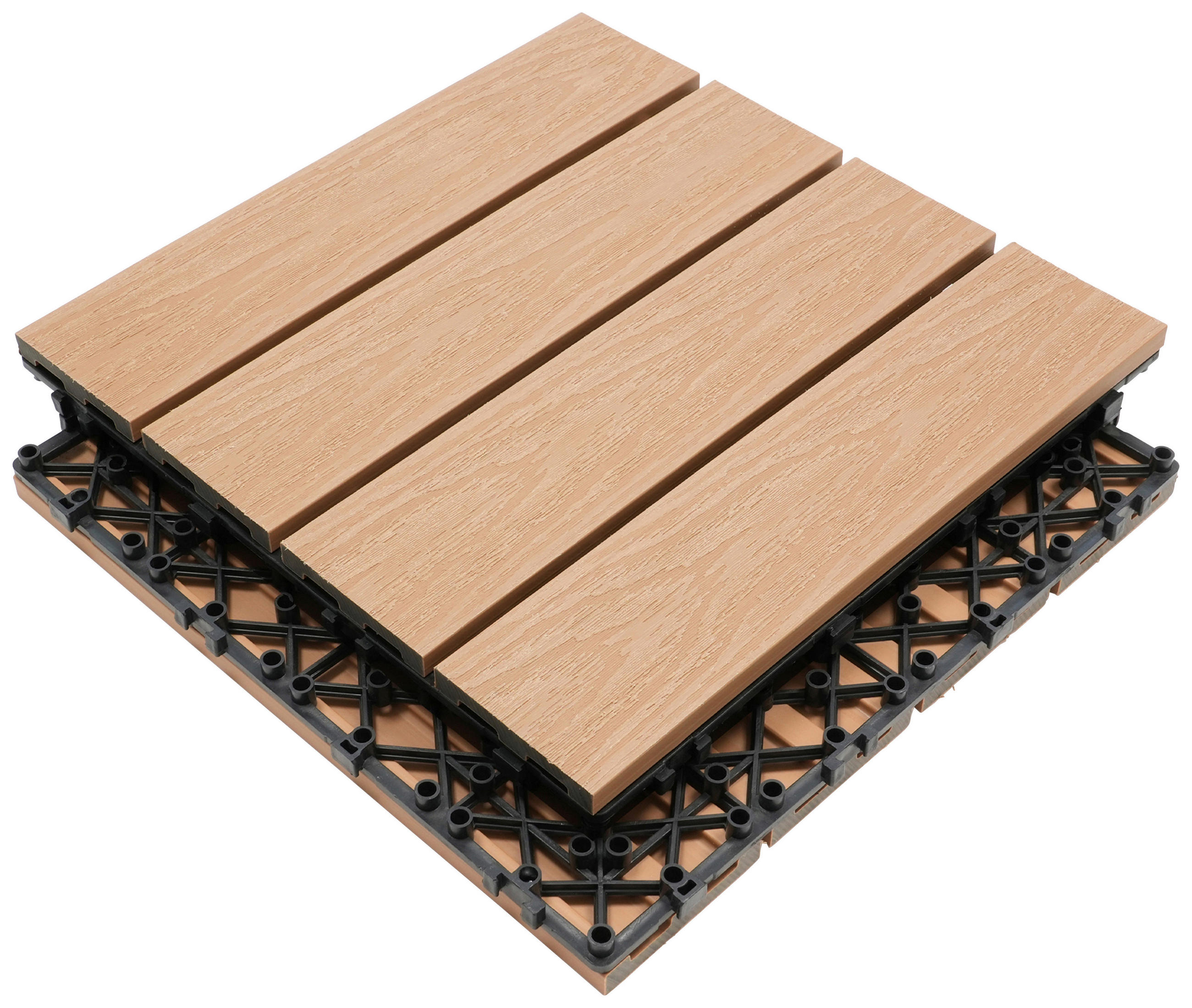 TERRASSENFLIESE 11 Stück  - Ahornfarben, KONVENTIONELL, Holzwerkstoff (30/30/2,1cm) - Ambia Garden