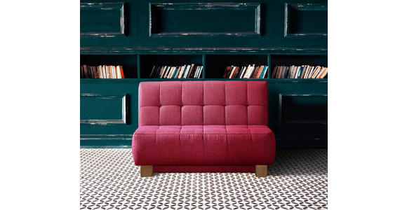 SCHLAFSOFA Juice in Rot  - Rot/Naturfarben, Design, Holz/Textil (125/92/102cm) - Novel