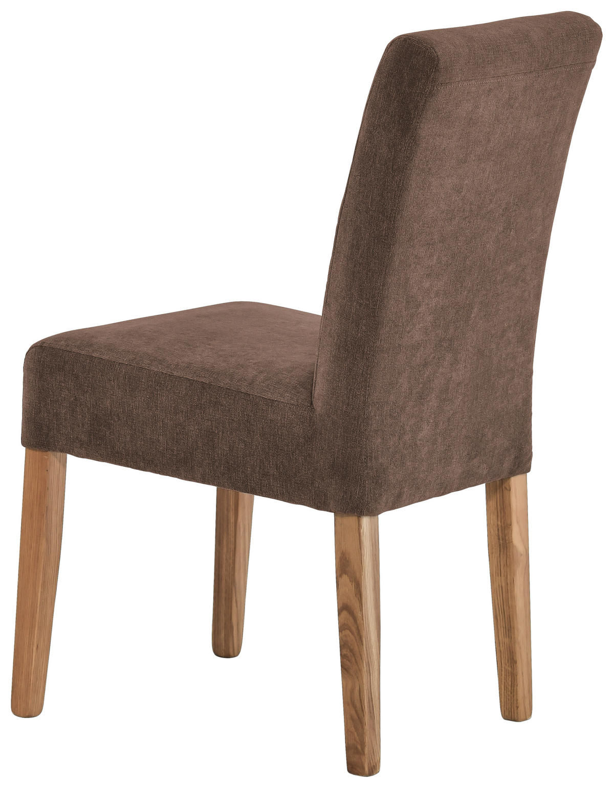 STUHL Webstoff Braun, Eichefarben Eiche massiv  - Eichefarben/Braun, KONVENTIONELL, Holz/Textil (47,5/91,5/63cm) - Cantus