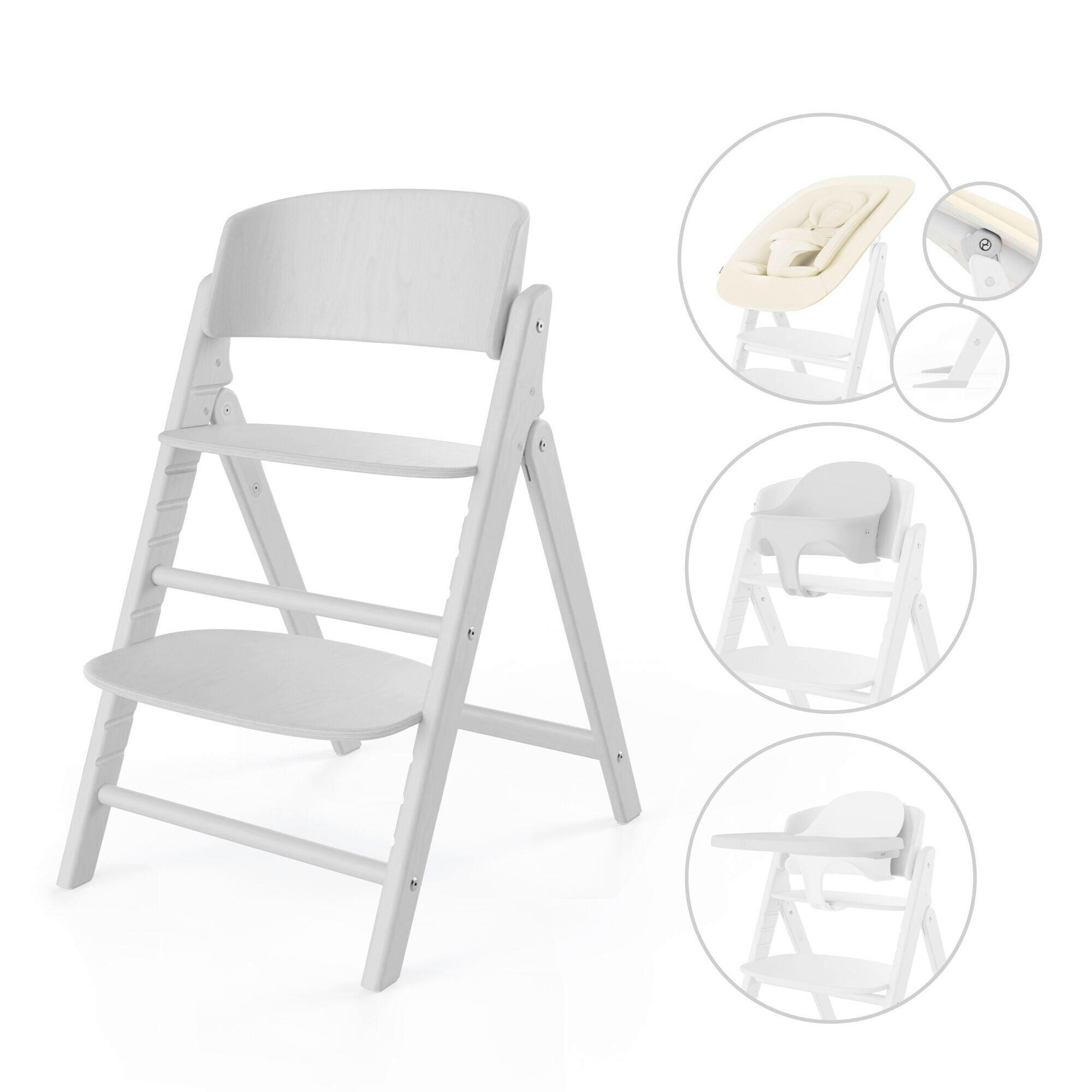 HOCHSTUHL Click & Fold Weiß All White  - Weiß, Basics, Holz/Kunststoff (69,9-77,5/47/80,8-90,6cm) - cybex GOLD