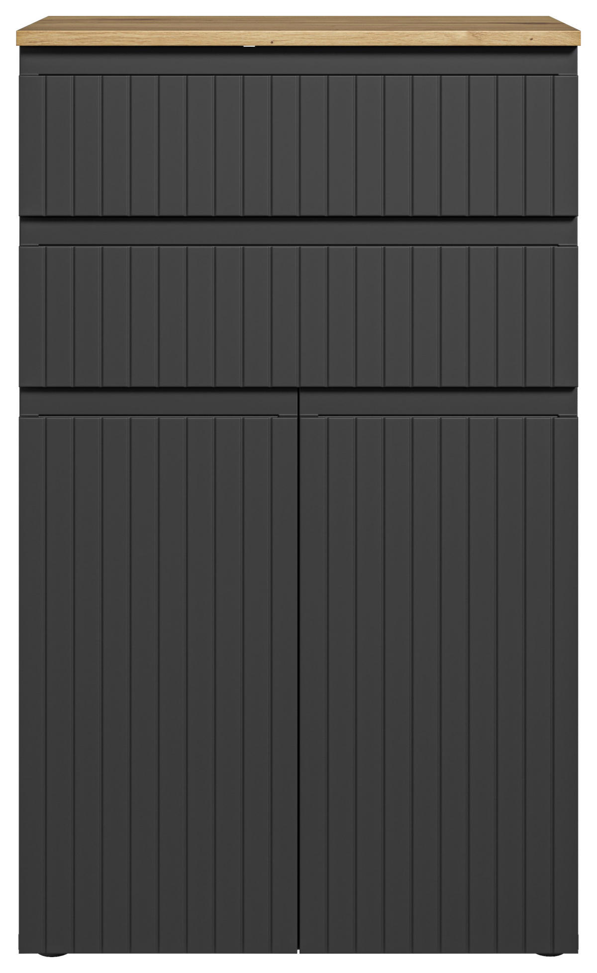 MIDISCHRANK 60/100/31 cm  - Eichefarben/Schwarz, MODERN, Holzwerkstoff/Kunststoff (60/100/31cm) - MID.YOU