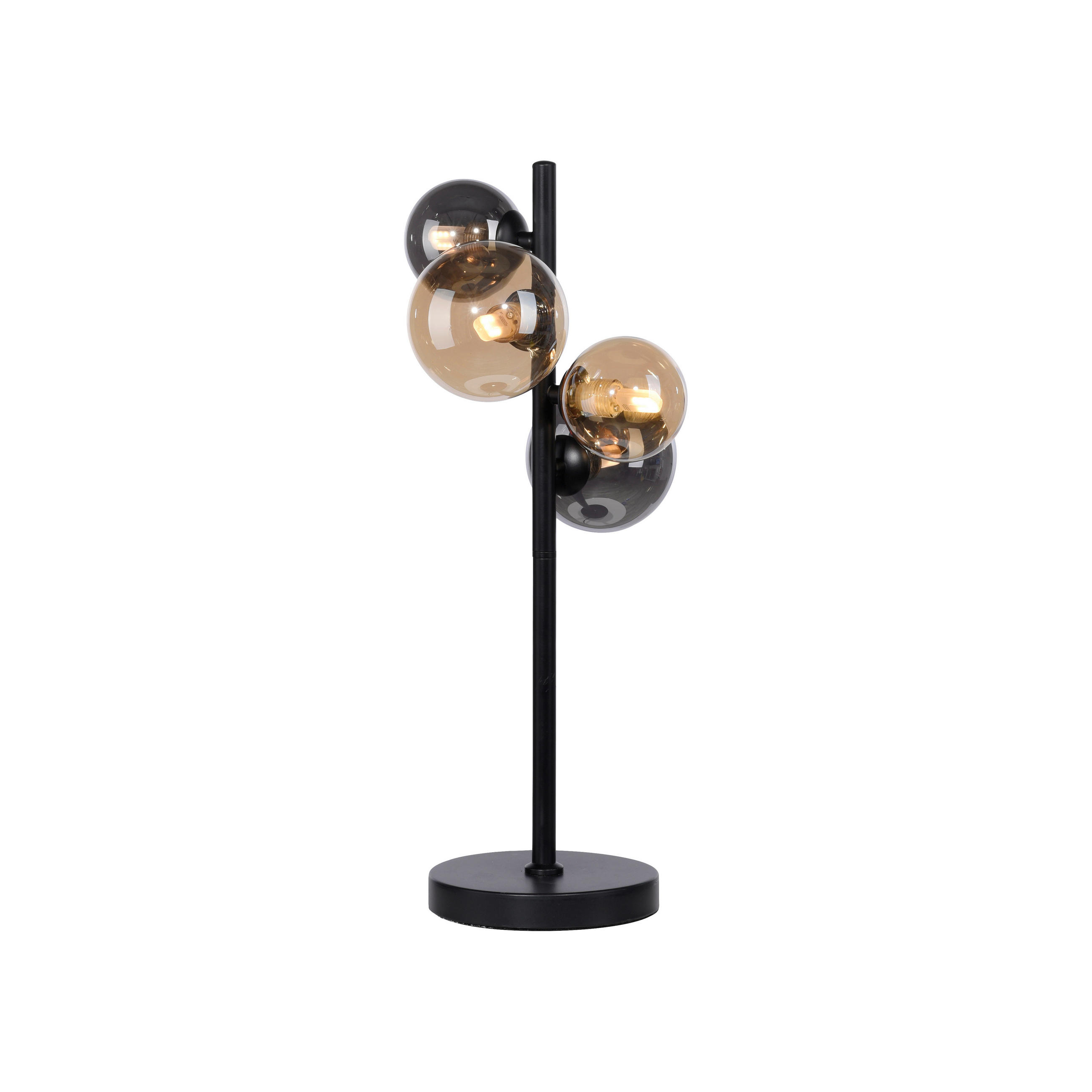 STOLNÍ LED LAMPA, 24/24/48 cm - černá, Trend, kov/plast (24/24/48cm)