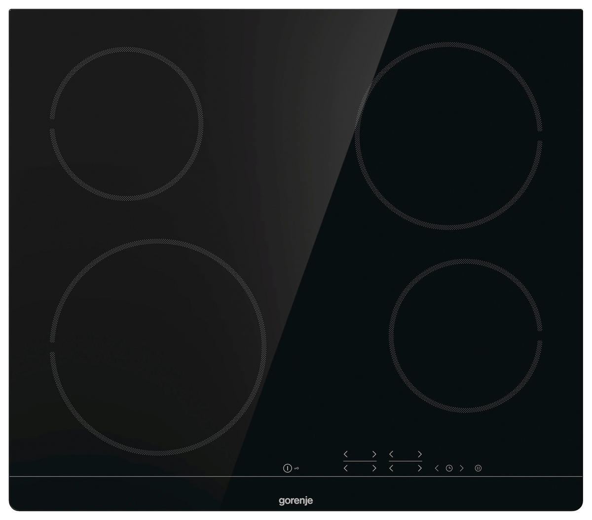 BACKOFENSET  - Schwarz, Glas/Metall (59,5/59,5/56,4cm) - Gorenje