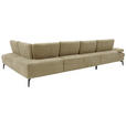 WOHNLANDSCHAFT in Webstoff Beige  - Beige/Schwarz, Design, Textil/Metall (157/354/208cm) - Dieter Knoll