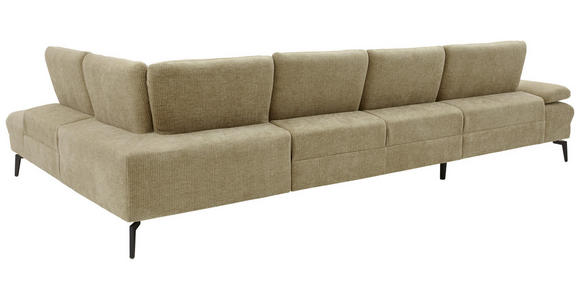 WOHNLANDSCHAFT in Webstoff Beige - Beige/Schwarz, Design, Textil/Metall (157/354/208cm) - Dieter Knoll
