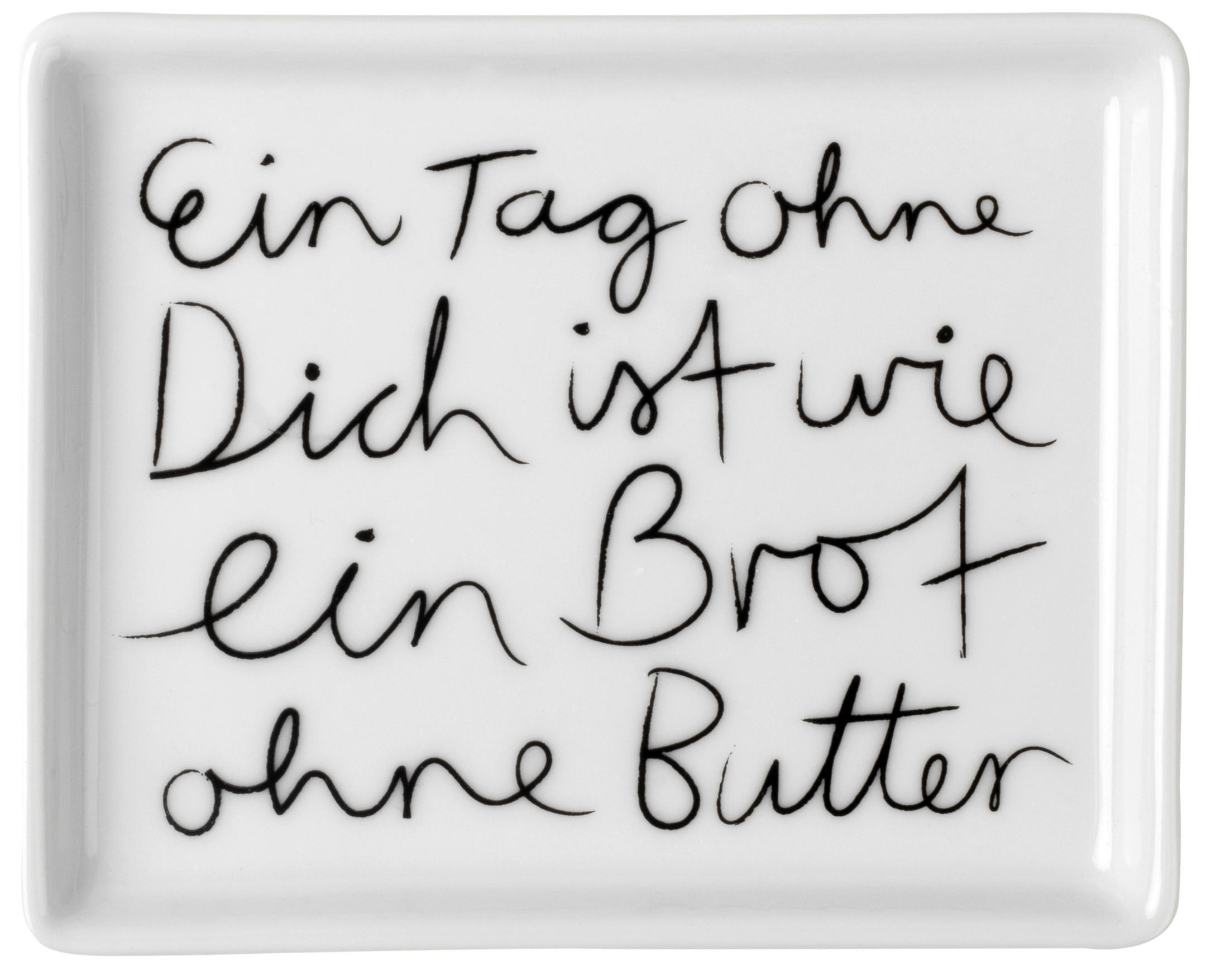 BUTTERDOSE Keramik  - Weiss/Schwarz, Basics, Keramik (10,5/8,5/6cm) - Räder