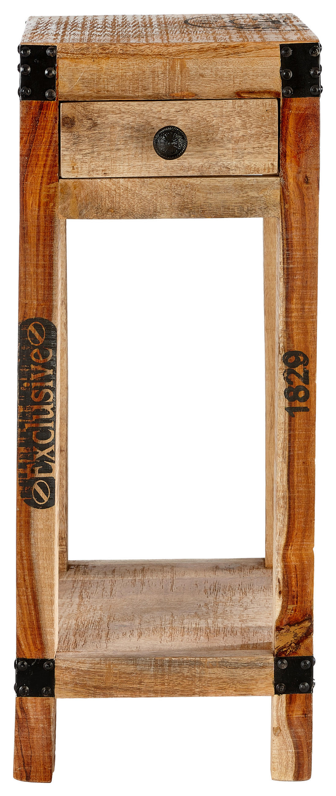 BEISTELLTISCH 30/30/75 cm Mangoholz quadratisch  - Trend (30/30/75cm) - Carryhome