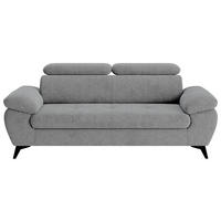 3-SITZER-SOFA in Grau  - Schwarz/Grau, Textil/Metall (215/84/100cm) - MID.YOU