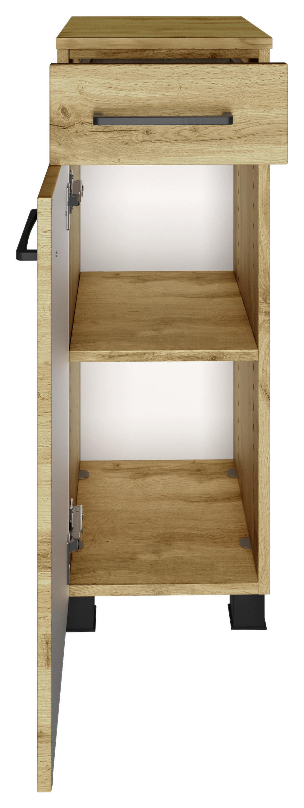 UNTERSCHRANK in   - Eichefarben/Eiche Wotan, Modern, Holzwerkstoff/Metall (30/79/35cm) - Held